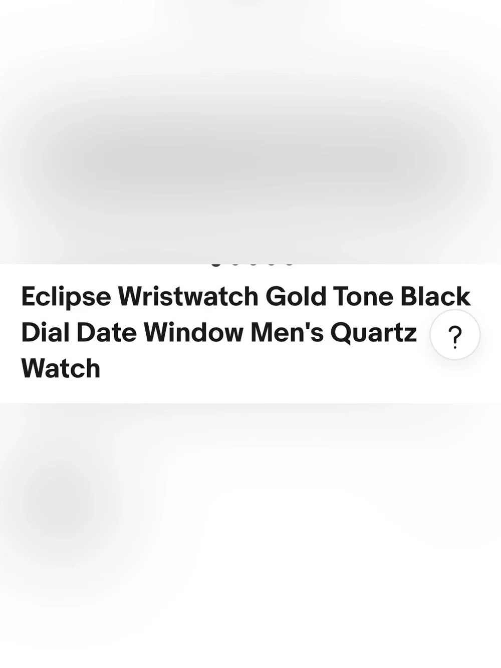 Eclipse Men’s Gold and Black Stainless Steel Watch